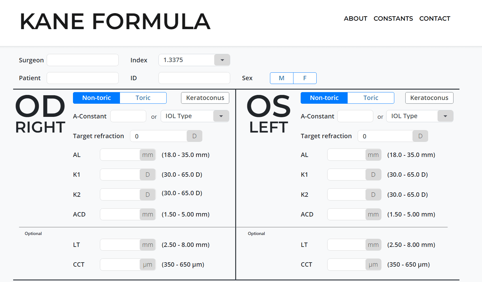 KANE FORMULA