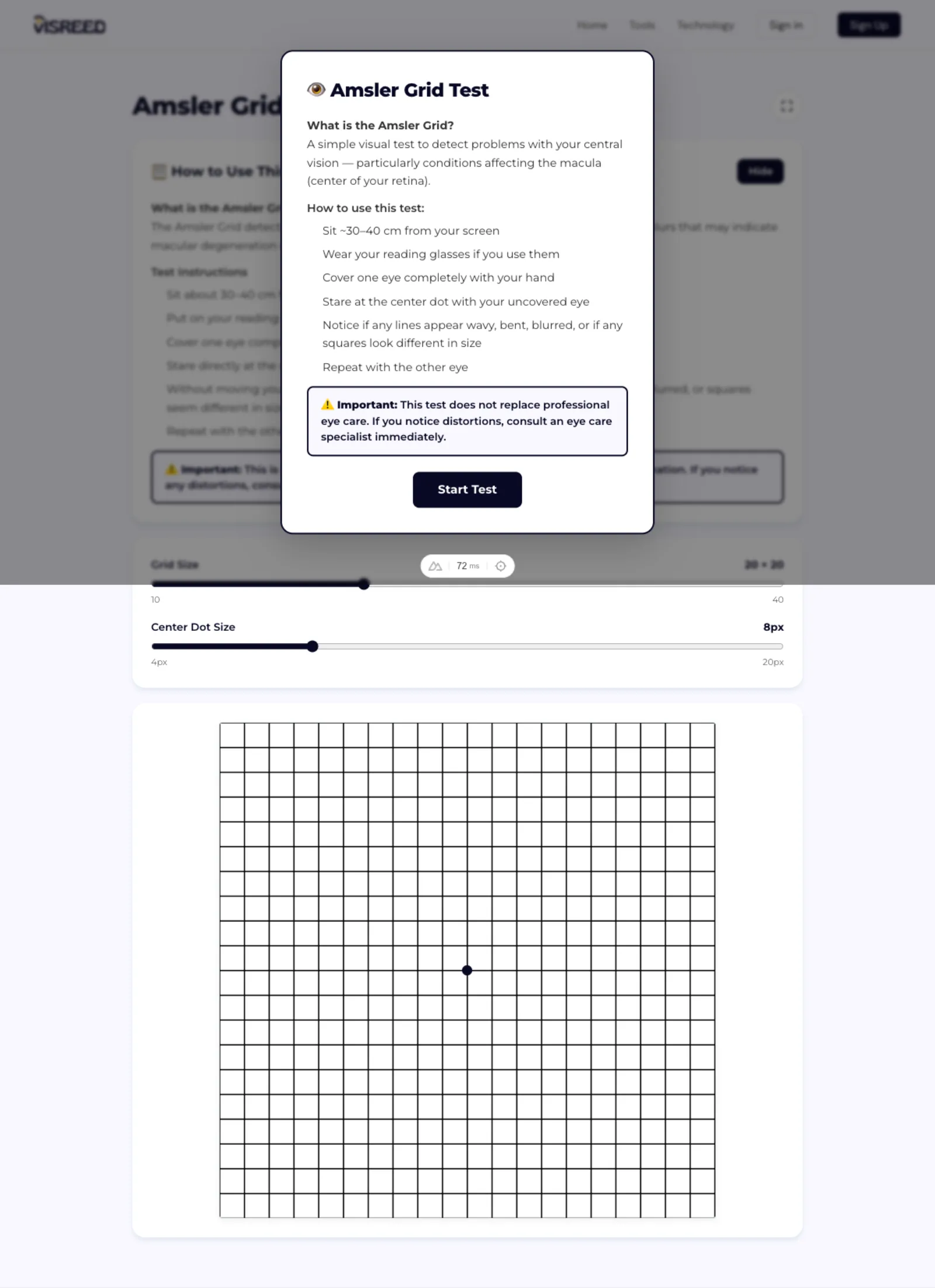 Amsler grid